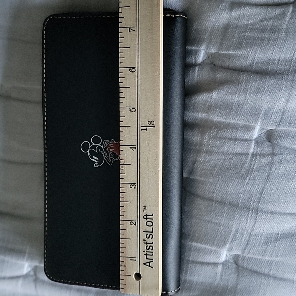 Coach Limited Edition Black Leather Wallet with Mickey Mouse Design *NEW - Picture 7 of 14